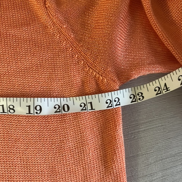 Fia Italia Handloomed Orange Knit Cardigan Sweater Womens XL Tie Front - Picture 4 of 4